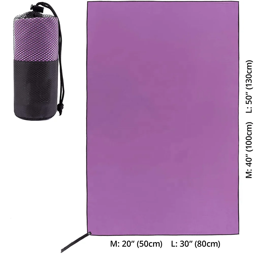 Wholesale custom size microfiber quick dry beach suede sweat rally gym sports towel for gym with logo