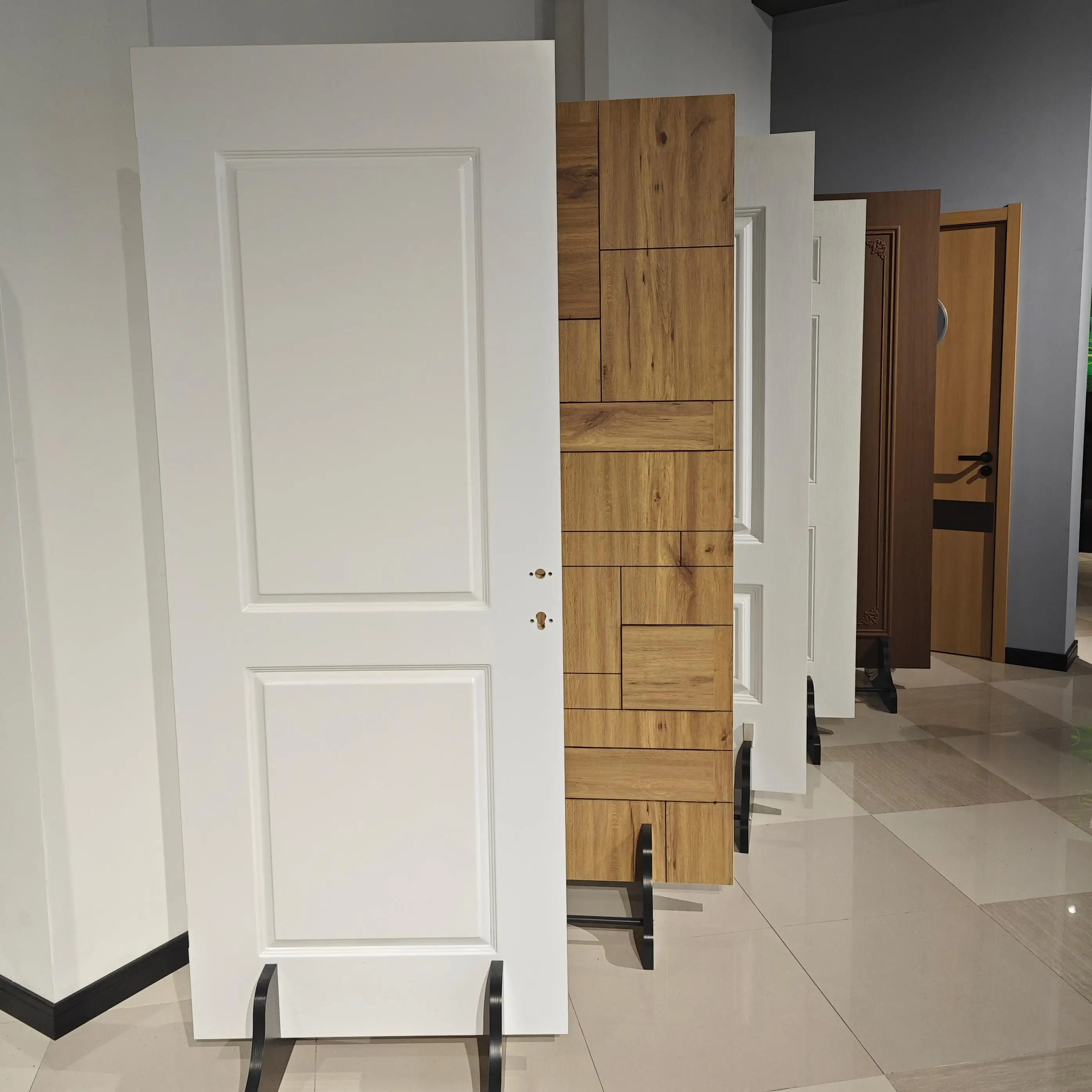 Top Manufacturer Apartment Poly Internal Wood Door Hotel Bedroom Door Plastic Composite WPC  Solid Wooden Room Door
