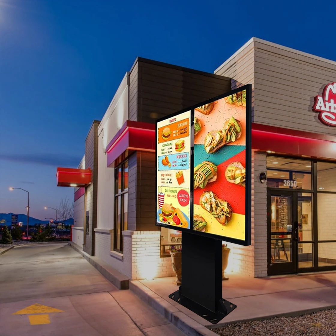 32inch High Brightness Restaurant Mcdonald Fast Food Drive-thru Digital Menu Board Signage