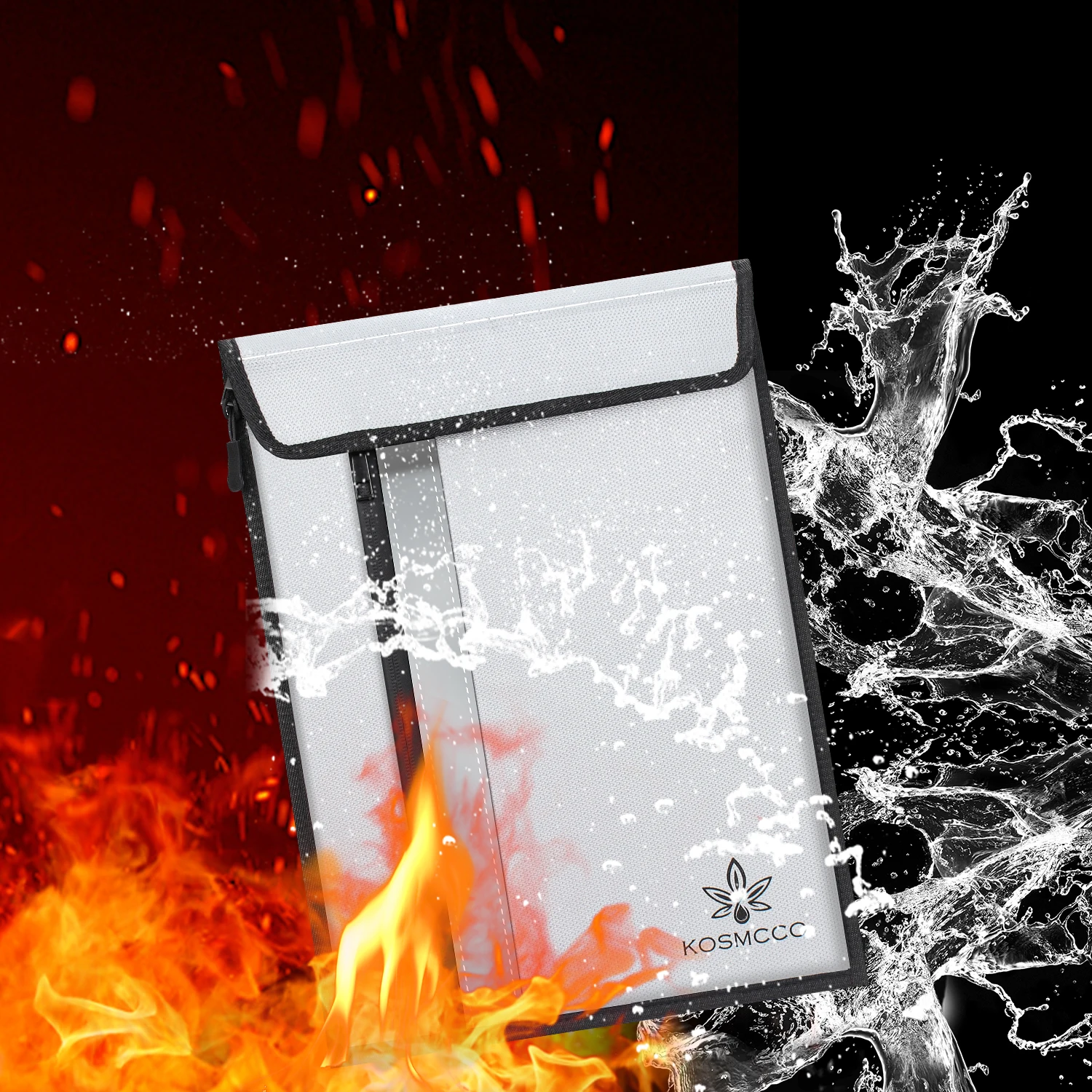 Custom Logo Waterproof Storage Pouch Fireproof Document Bag for Money Fireproof Bag