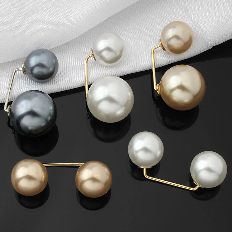 Брошь в виде юбки набор для ногтей простой маленький Pin фиксированное с перламутровыми пуговицами женской одежды