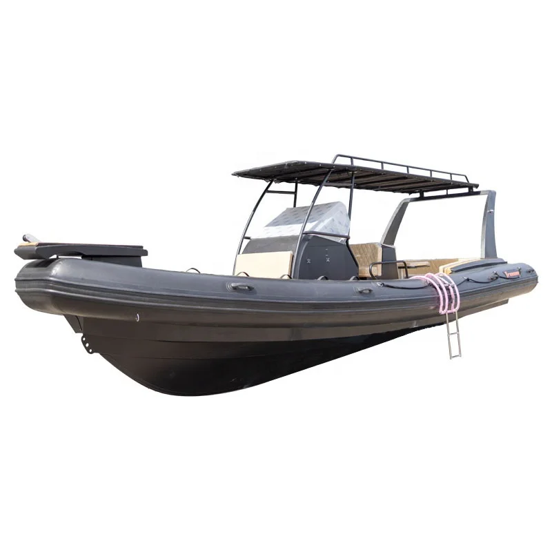 CE Certified Luxury 28ft RIB860 High Quality Aluminum Hull Hypalon inflatable RIB Boat With Big Console