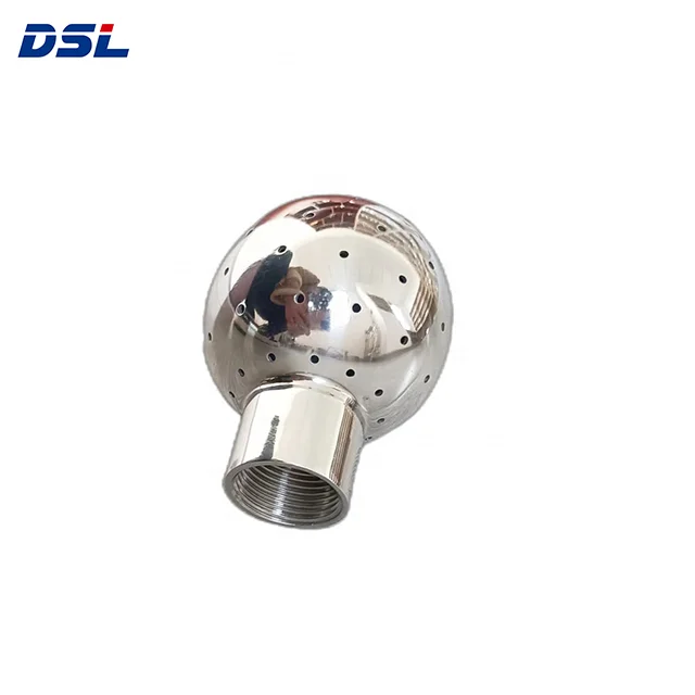 Sanitary DN25 SS316 Fixed Spray Cleaning Ball Hygienic Static Sprayer Welded Stainless Steel Spray Ball