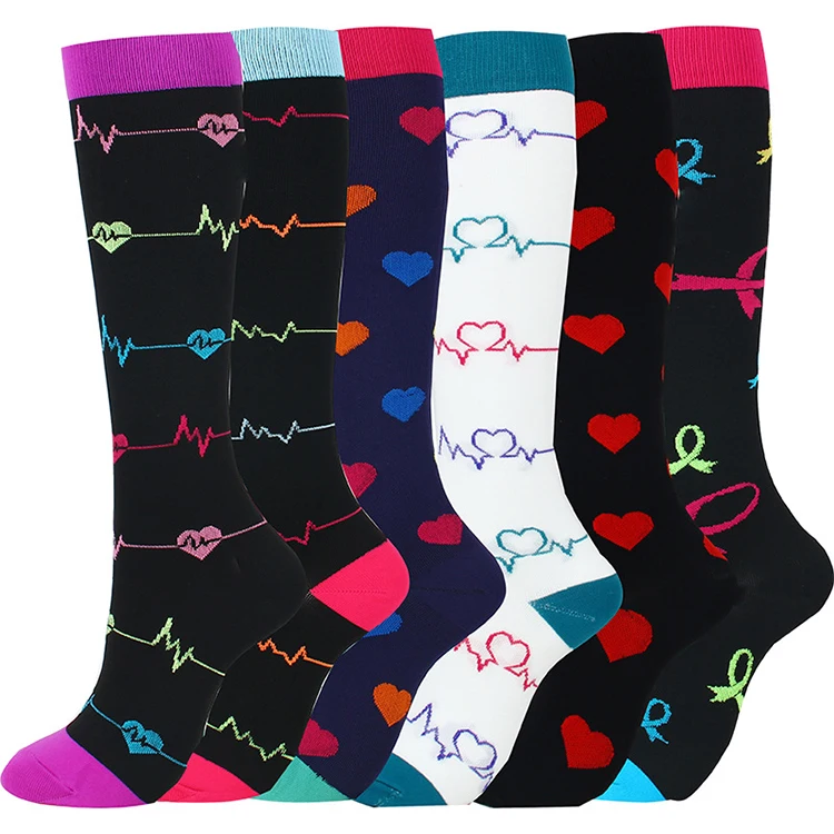 Custom Wholesale Non-slip Colorful Mens Cotton Crew Grip High Compression Sports Socks