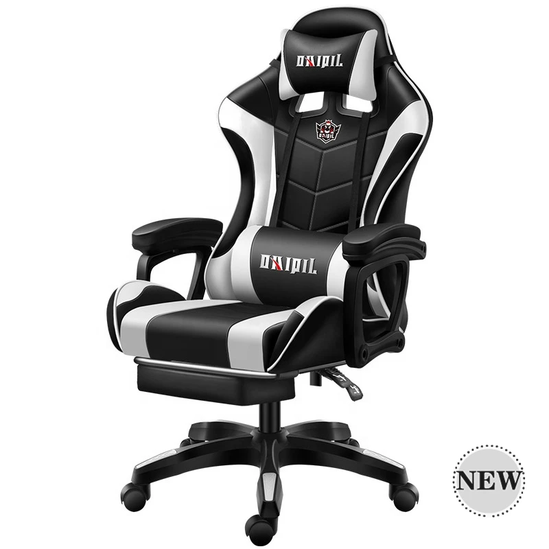 wholesale  ergonomics black comfortable swivel massage pillow double leather gaming office chair