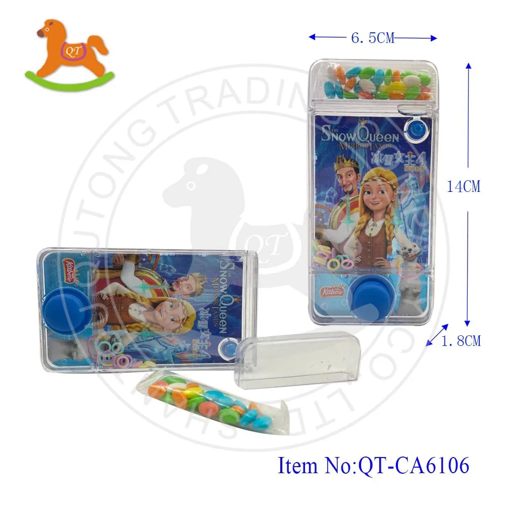 Popular  good sales Plastic toy candy pinball game puzzle toy with sweet candy for kids mini game machine