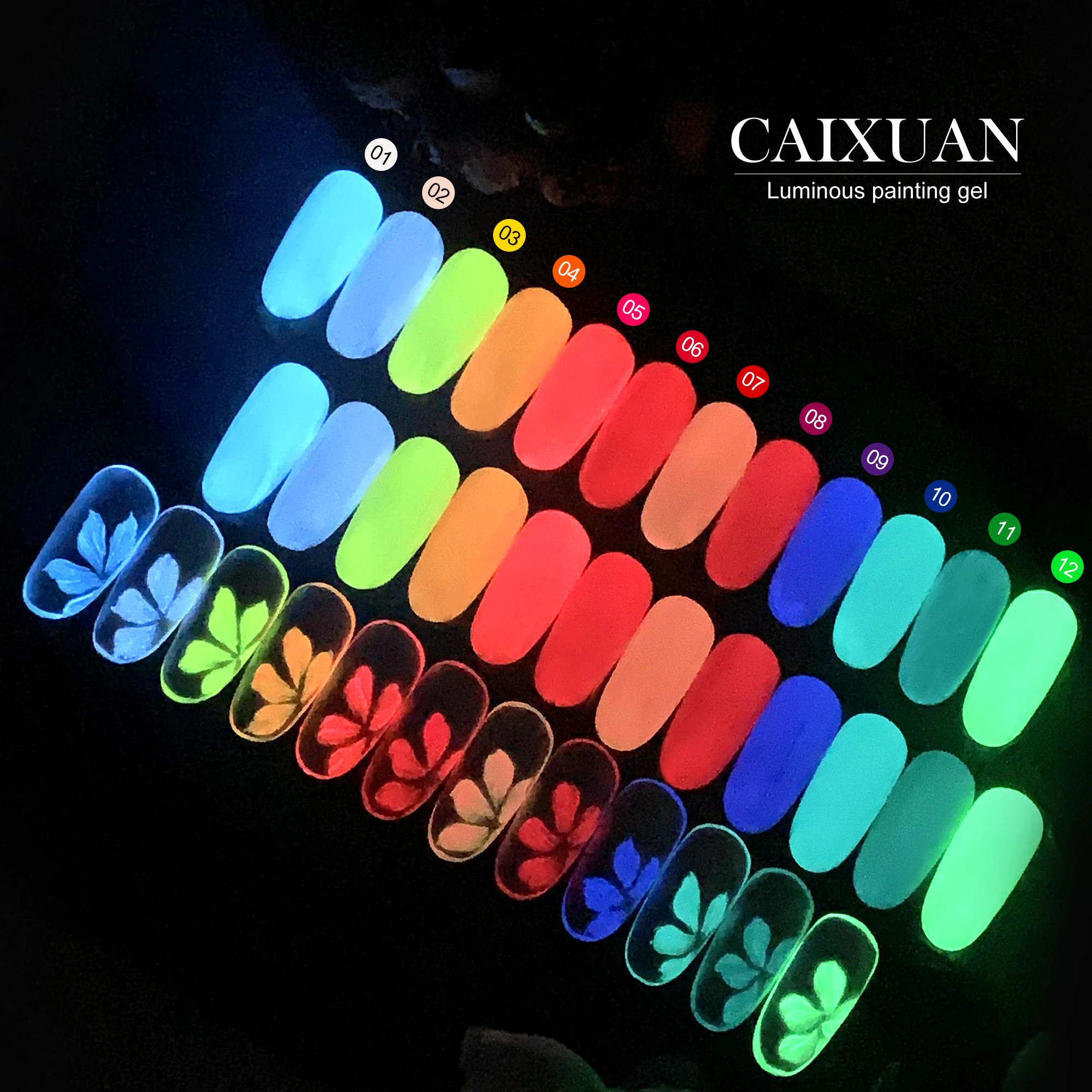 Factory Price Wholesale glow in the dark  Effect Painting UV LED Nail Gel For Drawing