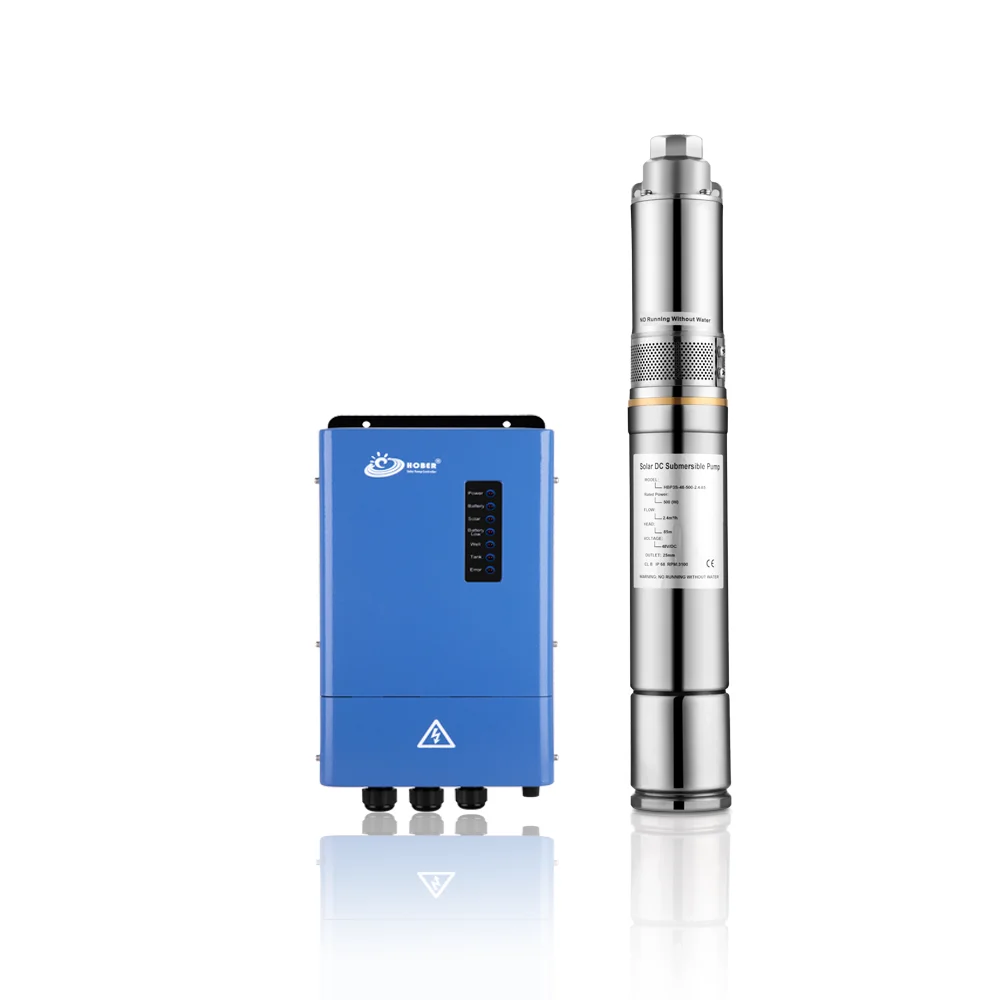 Насос Hober 600 Вт DC Солнечный погружной глубоководный насос со встроенным контроллером