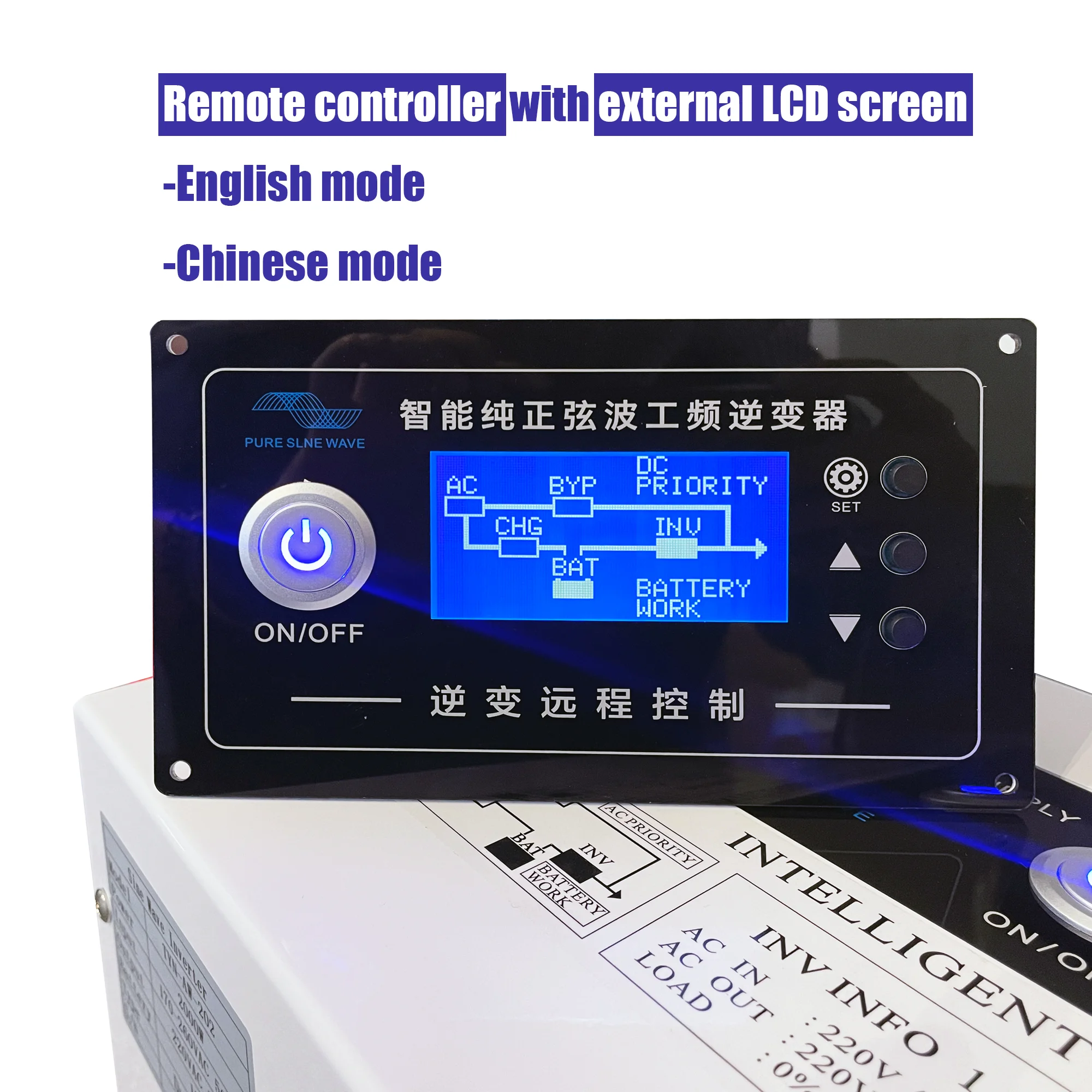 Wholesale 2KW UPS Battery Power Inverter DC to AC Off Grid Remote Controller Pure Sine Wave Inverter  12V 24V 48V Converter