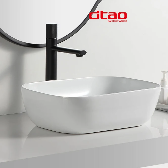 Modern sanitary ware rectangular lavabo ceramic hand wash basin ceramic art basin bathroom sinks