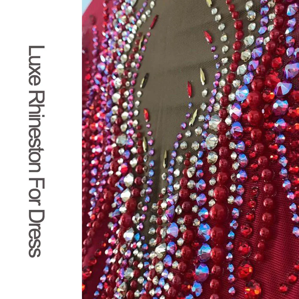 SS6 SS10 SS12 SS20 SS30 Luxe Top Grade Hotfix Rhinestones Motif FlatBack Glass Strass Hot fix Iron On Rhinestone For Garment