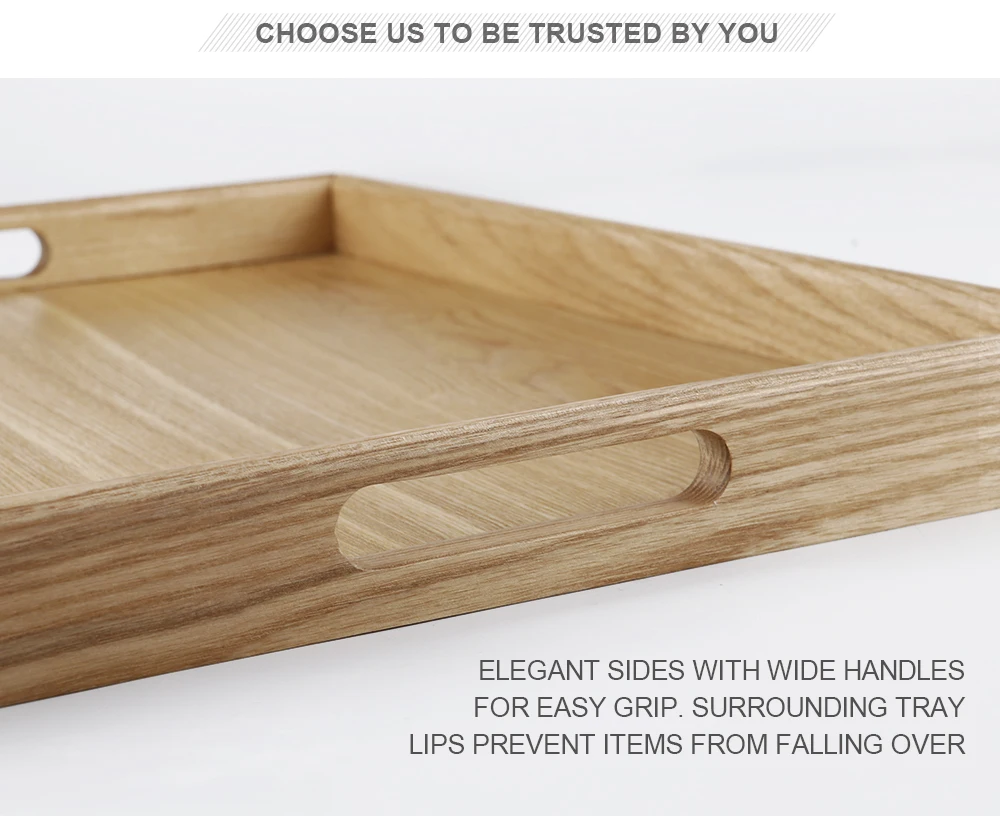 Large Size Wholesale Serving Trays Wood Trays