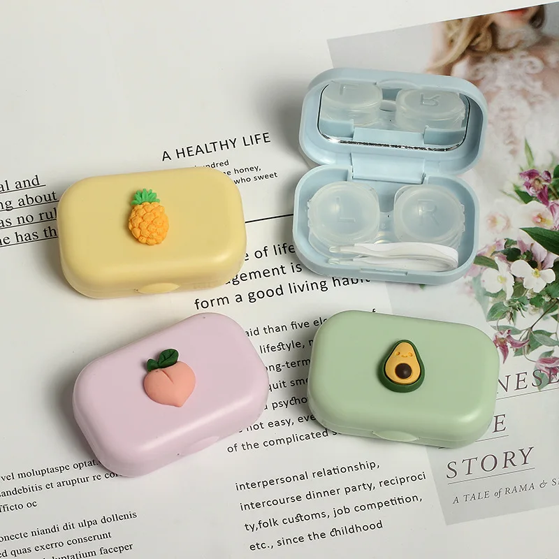 Wholesale Custom Mini Plastic Box Cute Contact Lenses Cases With Logo Contact Lens Accessories