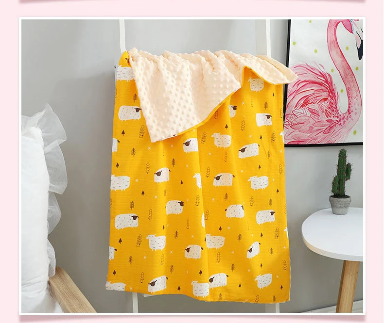 
wholesale microfiber cotton bamboo minky quilt dot cooling kids weighted blanket for baby 