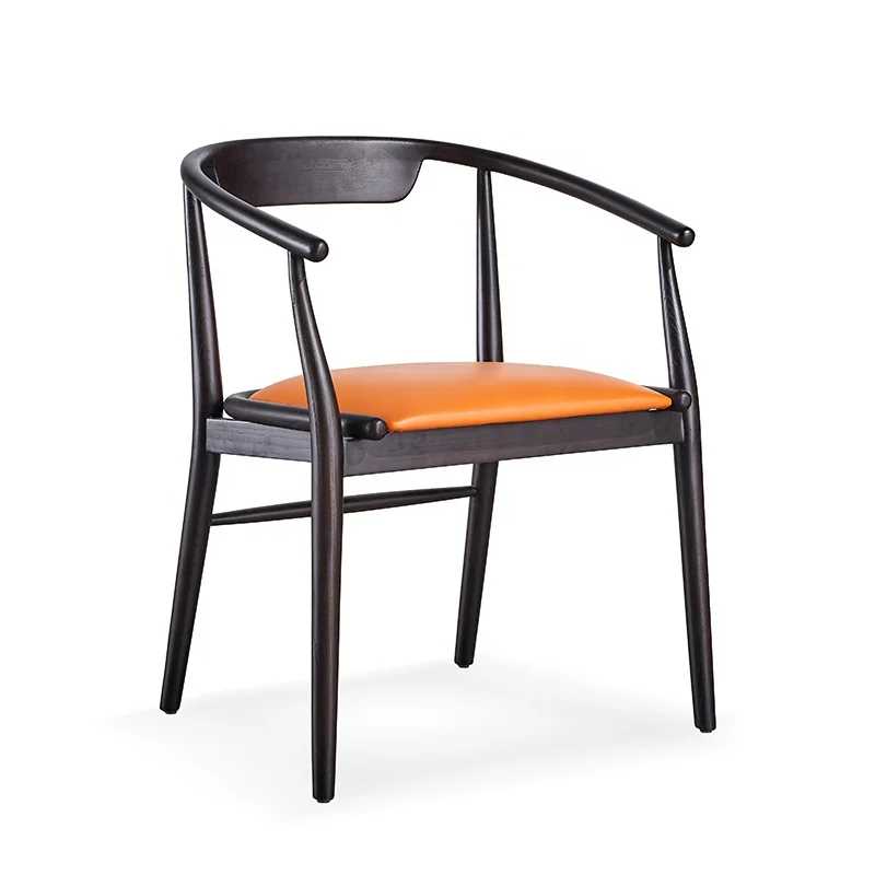 Haoxin wholesale nordic luxury dining chair home modern minimalist leather restaurant chair