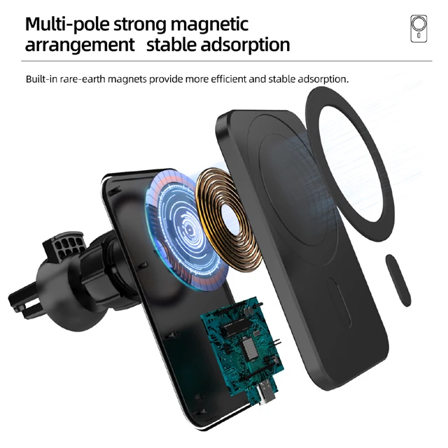 15w Magnetic Wireless Car Charger Super Quick Charging Holder Pad Universal Fast