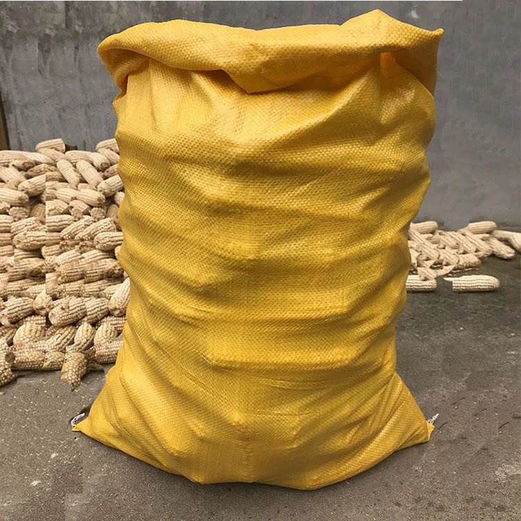 PP 100kg 25kg 50 kg Flour Sugar Rice Corn Plastic Yellow Woven Sack Bag