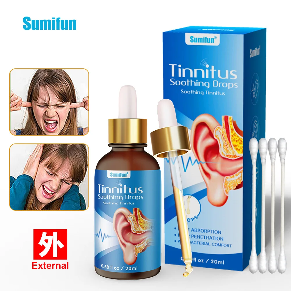 20ml Ear Tinnitus Ringing help Relieving Ear Drops Deafness Ear Swelling Discharge Otitis Media Fluid For Health Care