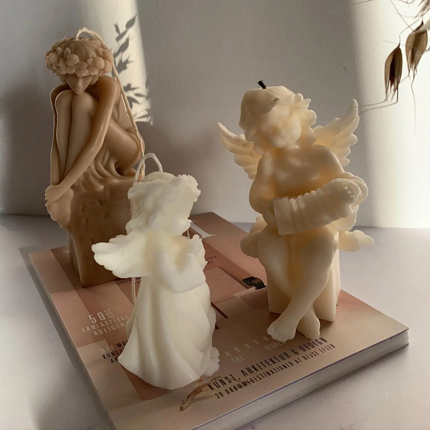 DUMO Factory Custom Silicone Candle Molds for Candle Making 3D Home Decor DIY Doll Wings Music Angel Candles Mold