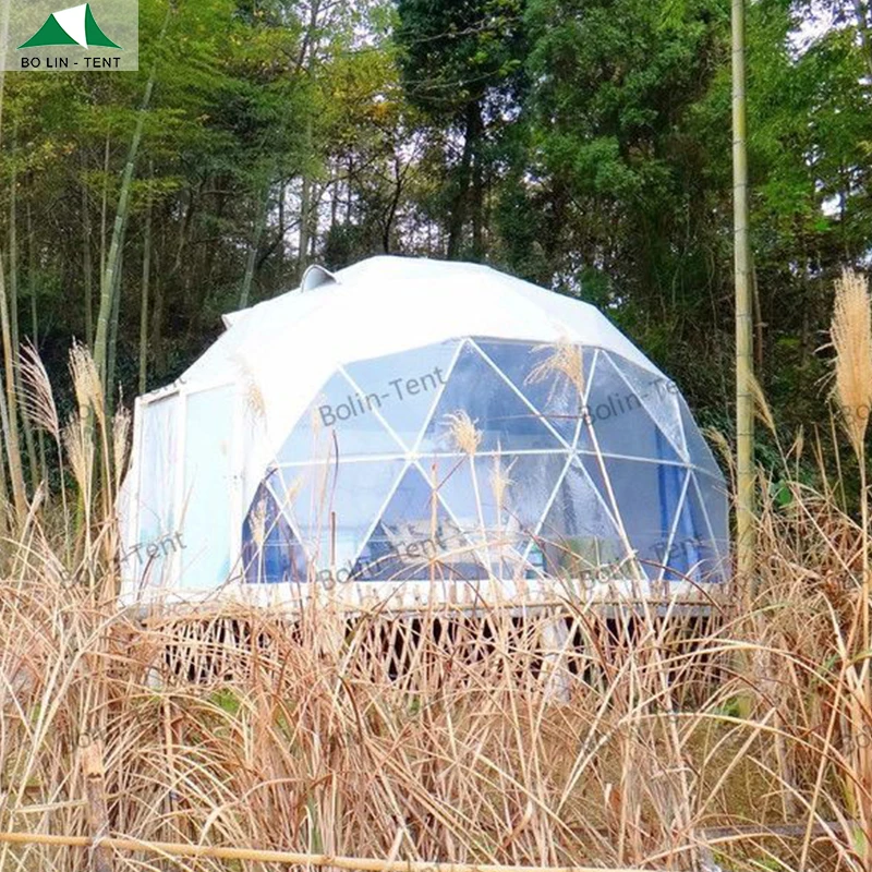 Hot Sale Transparent Pvc Cover Glamping Safari Tents Dome House For Sales Domo Geodesico Geodome