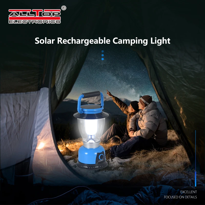 ALLTOP Rechargeable Portable Outdoor Hanging Emergency Lamp Solar Lantern LED Camping Light