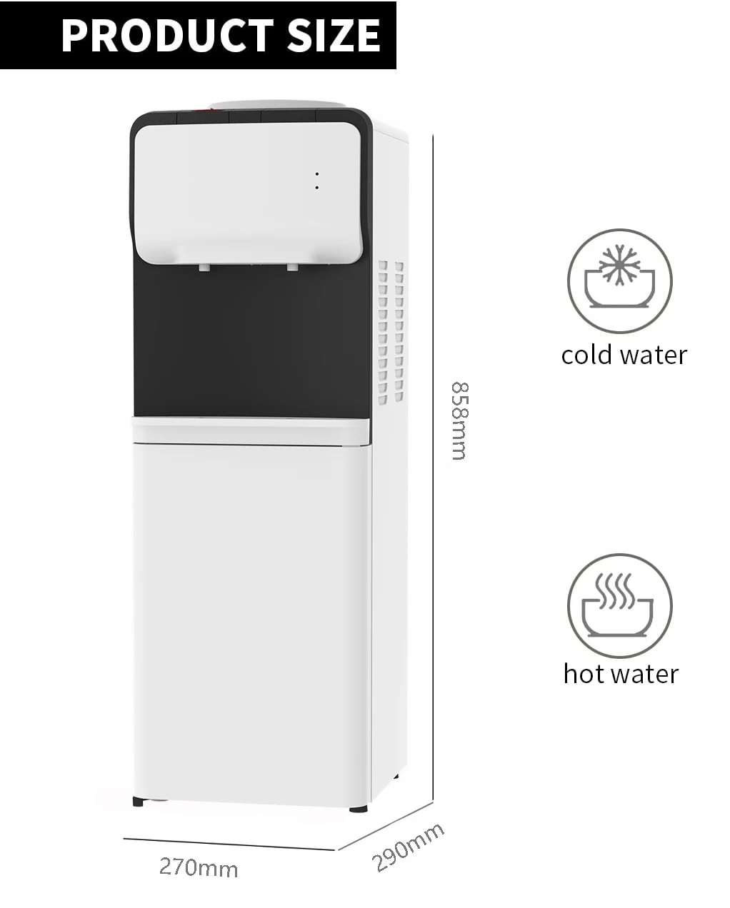 BY553 Aquart Top Laoding Hot and Cold Water Dispensers Electric Stand Plastic Free Spare Parts Compressor Cooling System 220 420