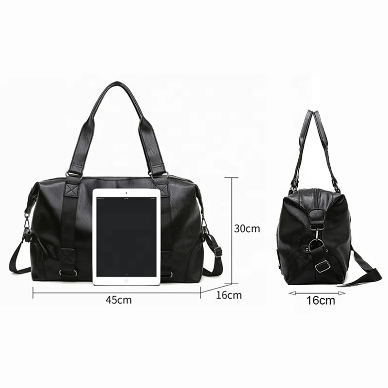 Multifunctional PU men women large capacity duffle bag leisure sports bag travel luggage hand bag
