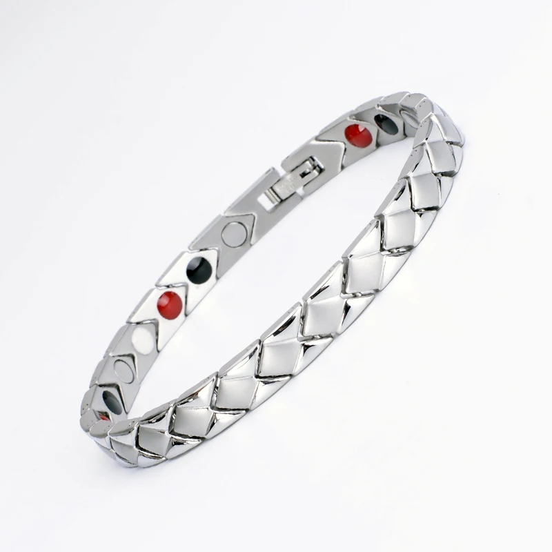 No minimum order can mix design stainless steel energy stone women magnetic bracelet