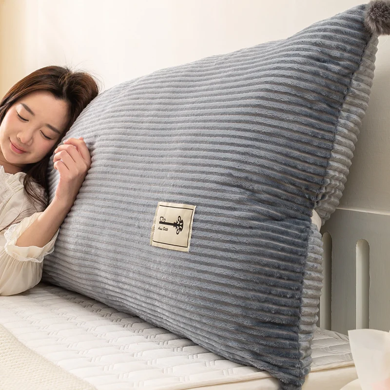 Solid Color Bier 2023 new magic velvet straight cushion silver gray Pillow Case