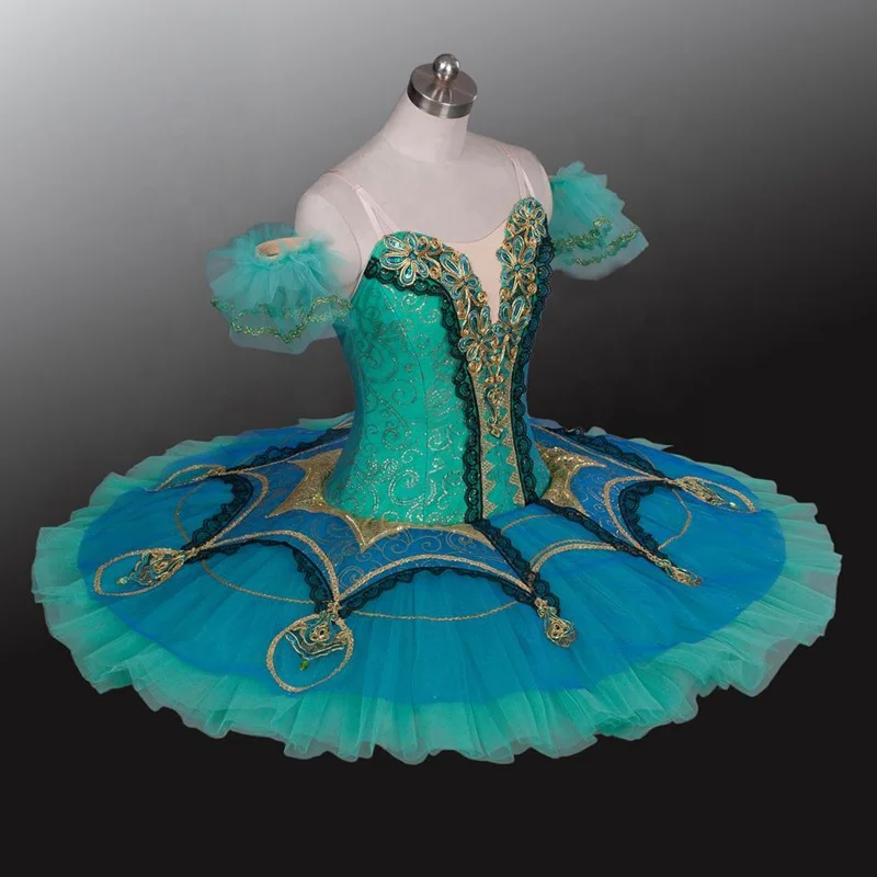 Canary Free Ship! Fairy Doll-YAGP Stage Costume Kids Ballet stage Dance Dress Million clowns stiff tulle Variation Dance Costume