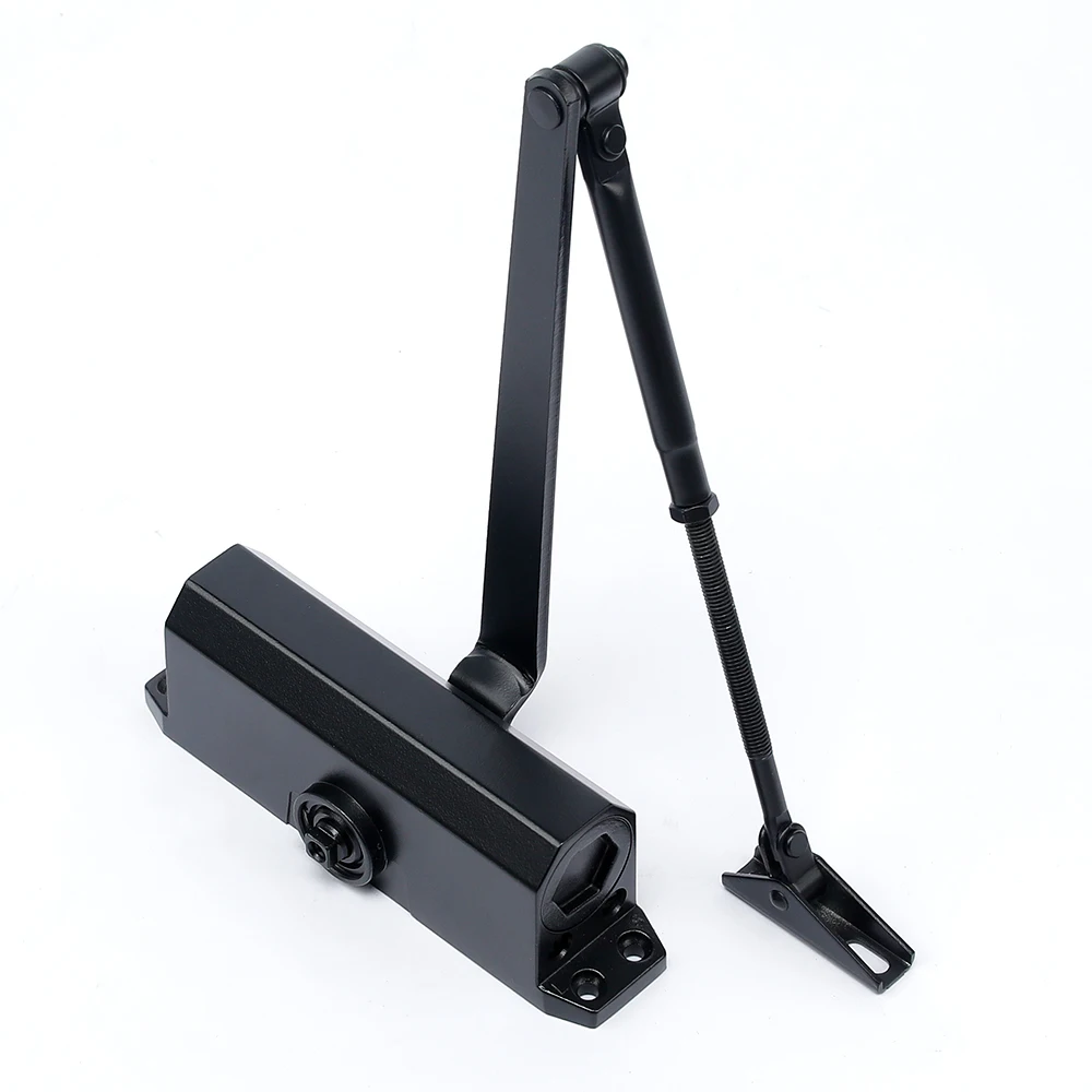DORRENHAUS Black D503 UL Listed Aluminum Economic Door Closure Hydraulic Automatic Door Closer for 25-85kg Door
