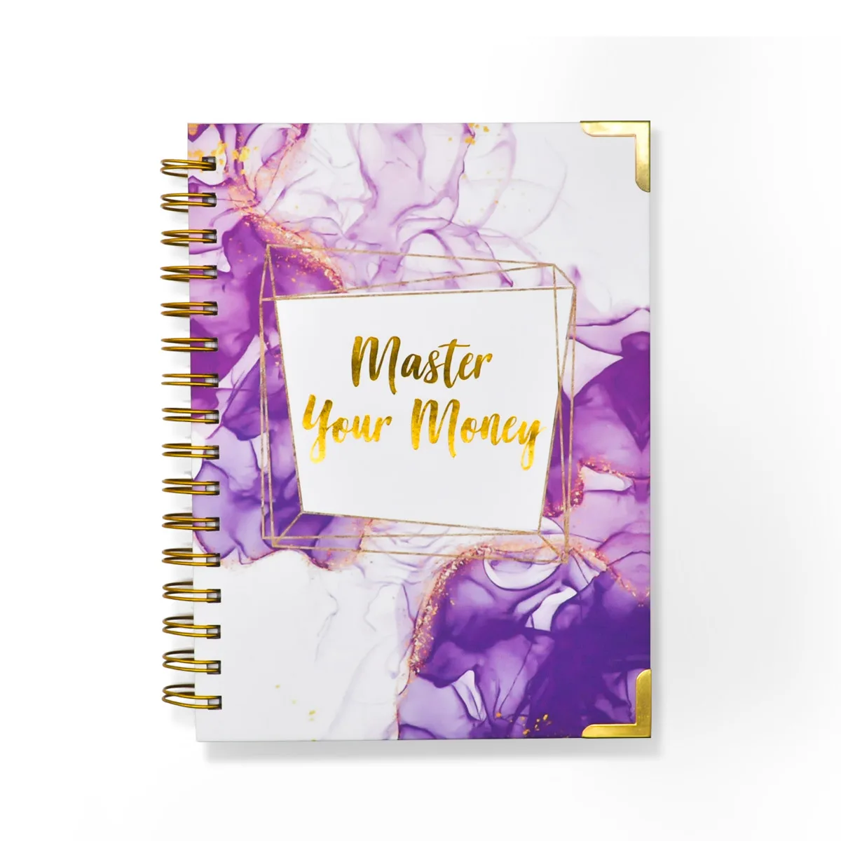wedding planner Spiral Binding Metal corner protection printing custom pink daily planner 2022 With box