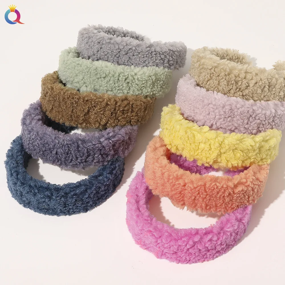 Hot Selling Wide Brim Thick Headband Autumn Winter Imitation Teddy Fur Hair Band For Women