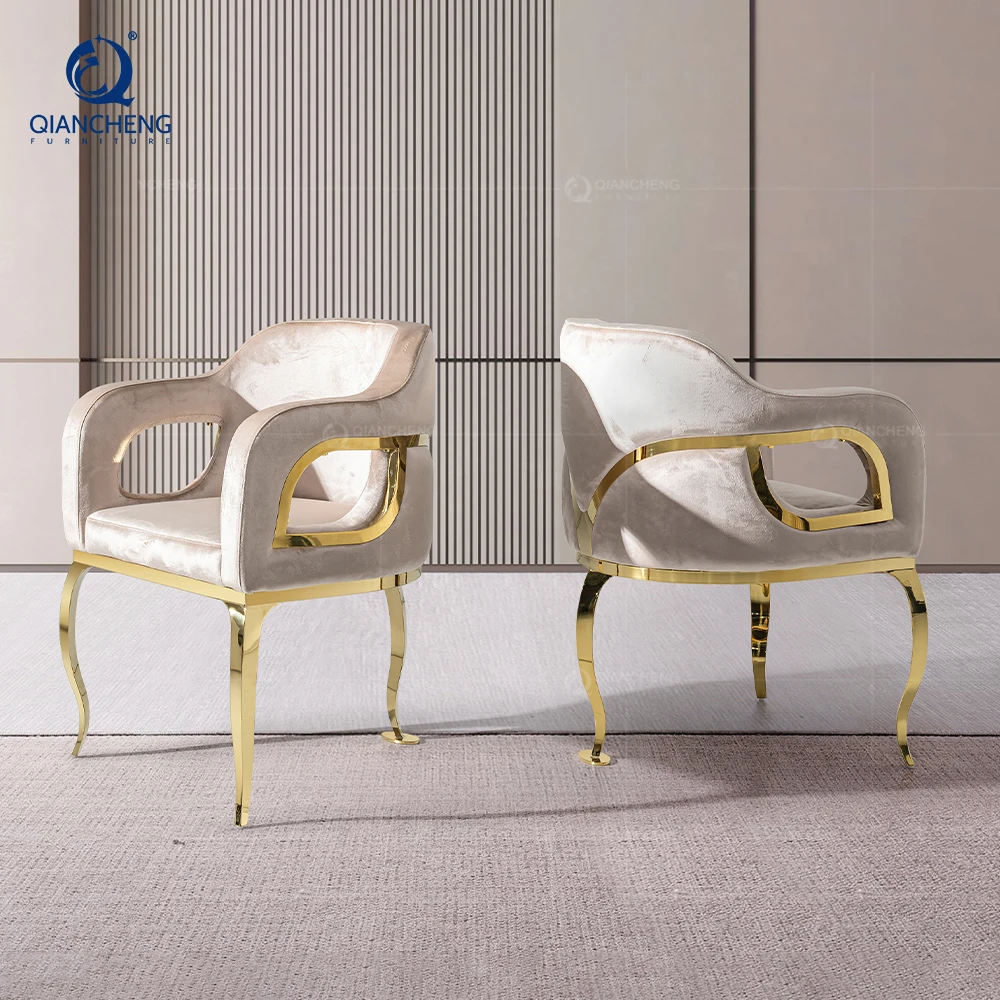 Supplier direct sale creative furniture luxury golden dinning chair louvre furniture china chairs dining foshan