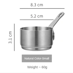 Stainless Steel Kitchen Korean Dish Cup Sauce Container Mini Dipping Sauce Dish with handle