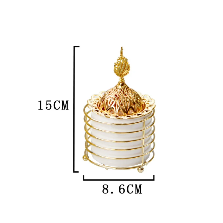 manufacture home luxury gold marble aroma incense burner for home air purification