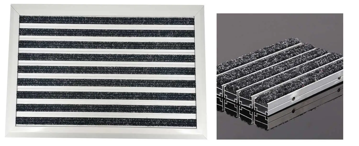 Modular Entrance Welcome Patio Porch Non-Slip Outdoor Aluminium Metal Front Door Mats Aluminum Alloy Floor Mat