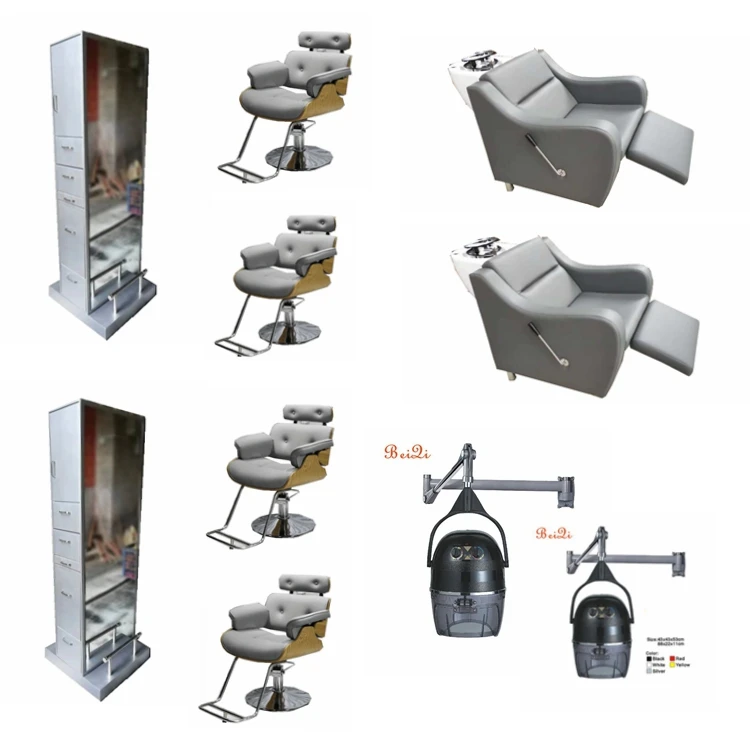 Shampoo chair hair salon station equipment,portable hydraulic lay down shampoo chair for sale