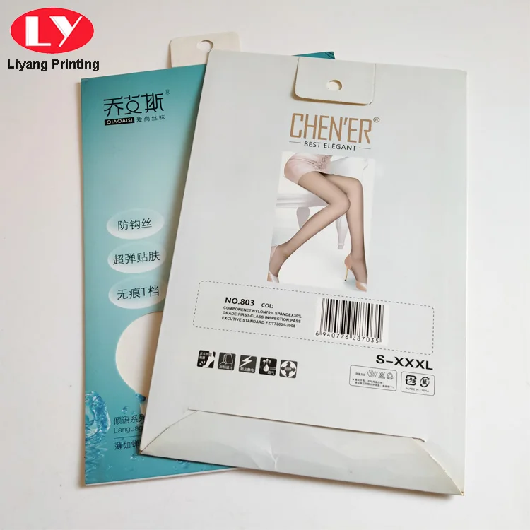 Envelope Style Pantynose Packaging Boxes Full Color Panty-hose packaging Paper Box Custom Printed Stocking Packaging