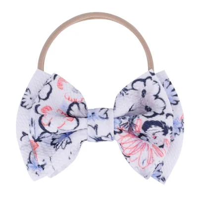  Модные эластичные резинки для волос L726 в Корейском стиле с большим бантом Детские аксессуары нейлоновая повязка маленьких девочек