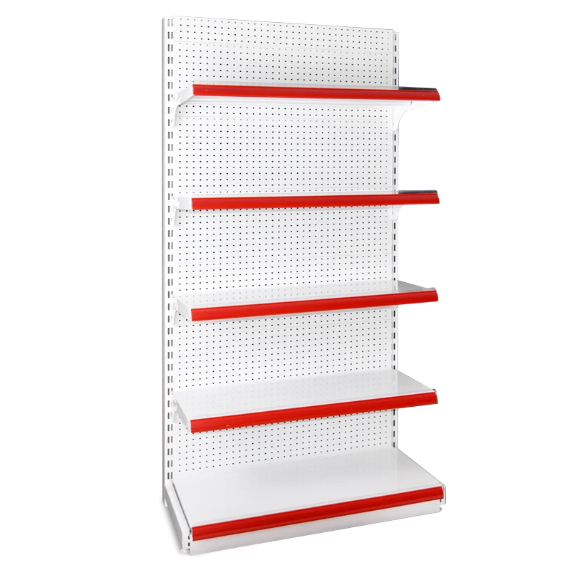 Supermarket shelf net-a-porterdiscount store grocery display rack steel wood can be customized