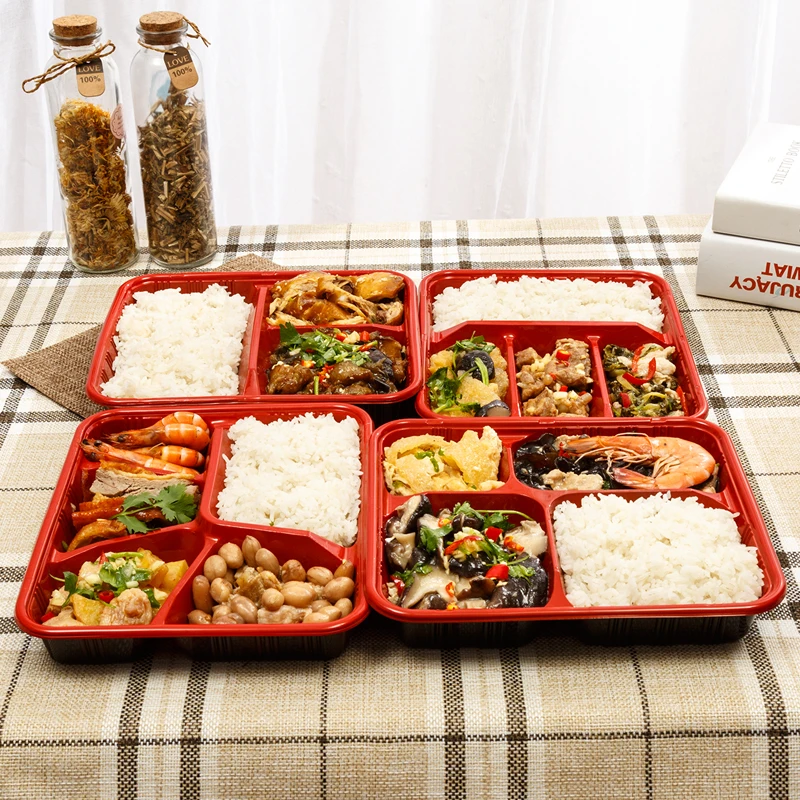 Food grade disposable plastic lunch box tiffin carrier