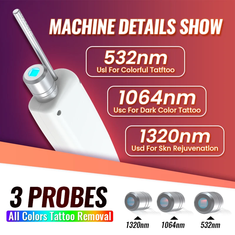 Diode Picolaser Laser Tattoo Removal Picosecond Laser Q Switched Nd Yag Laser Lutron Picocare Pico Machine Price Qswitch