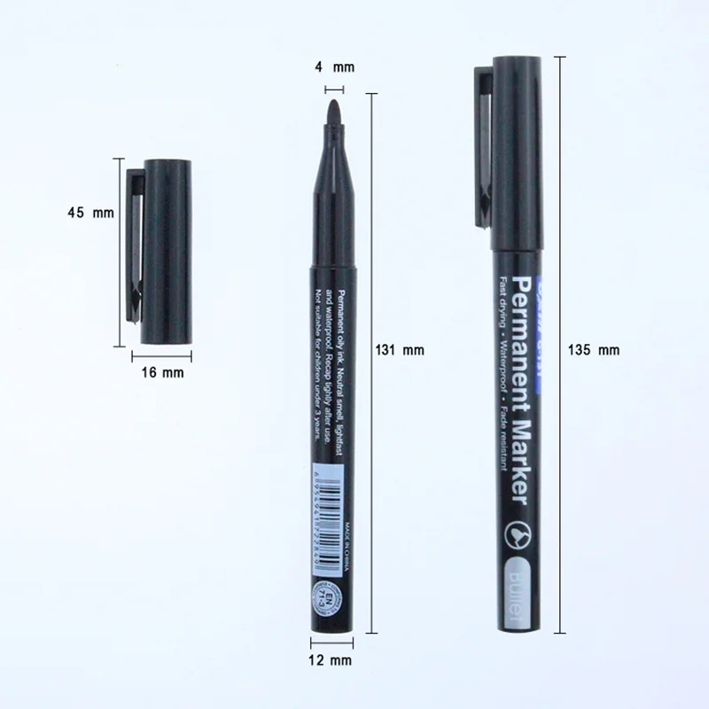 High quality loose packaging non-toxic permanent oily ink marker pen