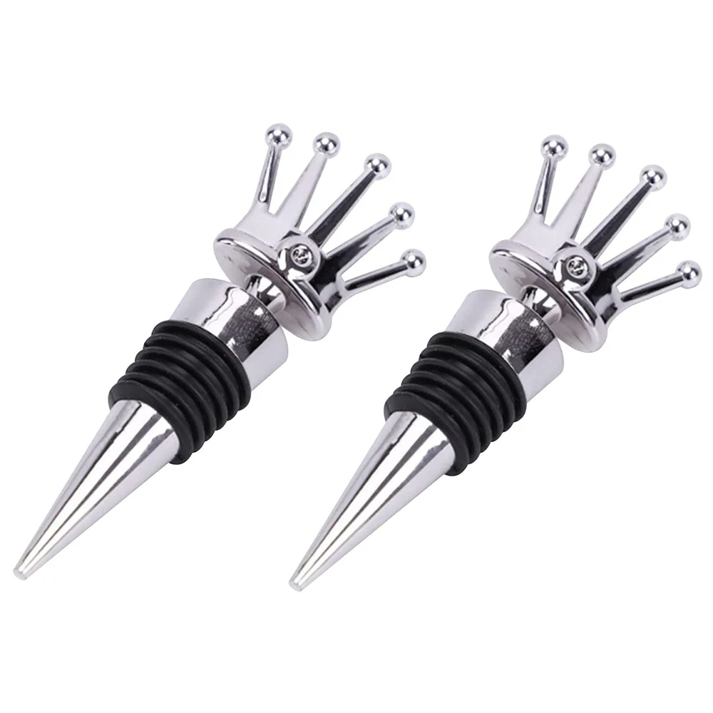 Custom Zinc Alloy Stopper Rubber Saver Pump Metal Vacuum Silicone Wine Bottle Stopper Gift