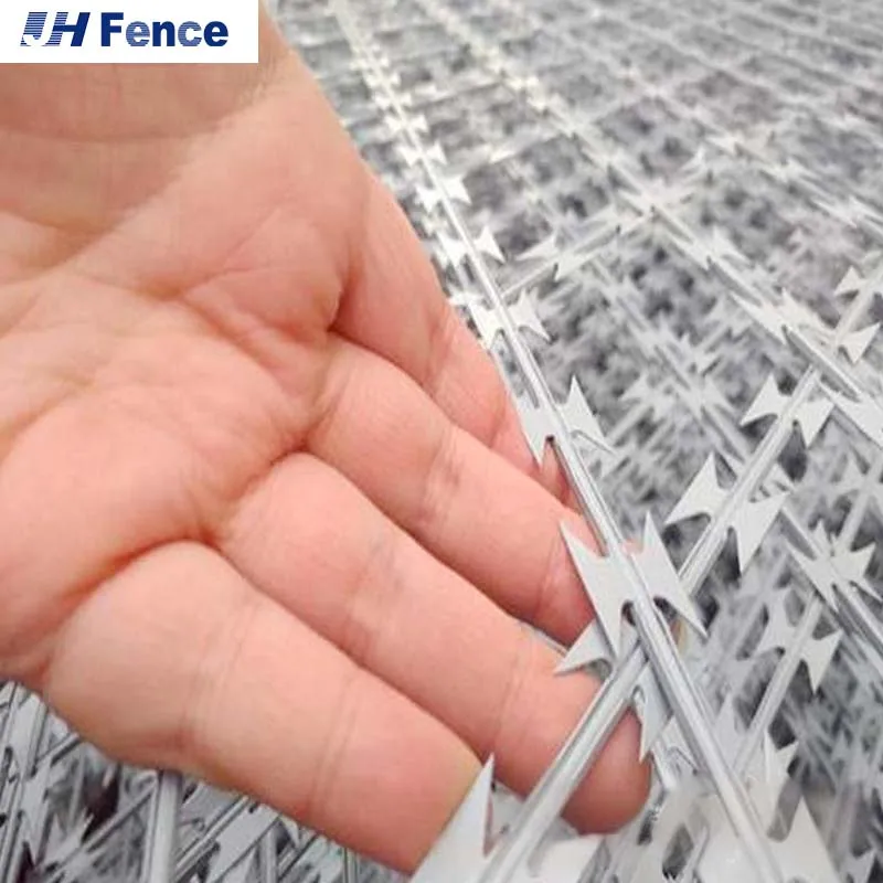3mm Diameter Galvanized Concertina Razor Barbed Wire Fence Security Welded Steel Mesh Razor Wire with Barbs