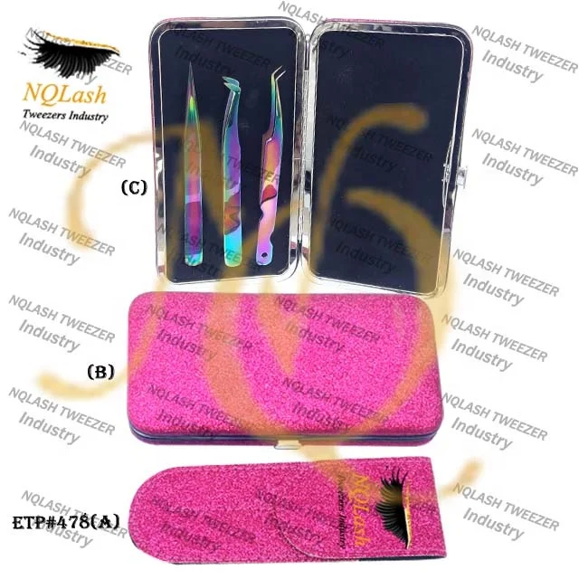 
Holographic Magnetic Kit Volume Extension Tweezers / Hot 6 Piece Magnetic Case Vetus Eyelash Tweezers NQLASH 