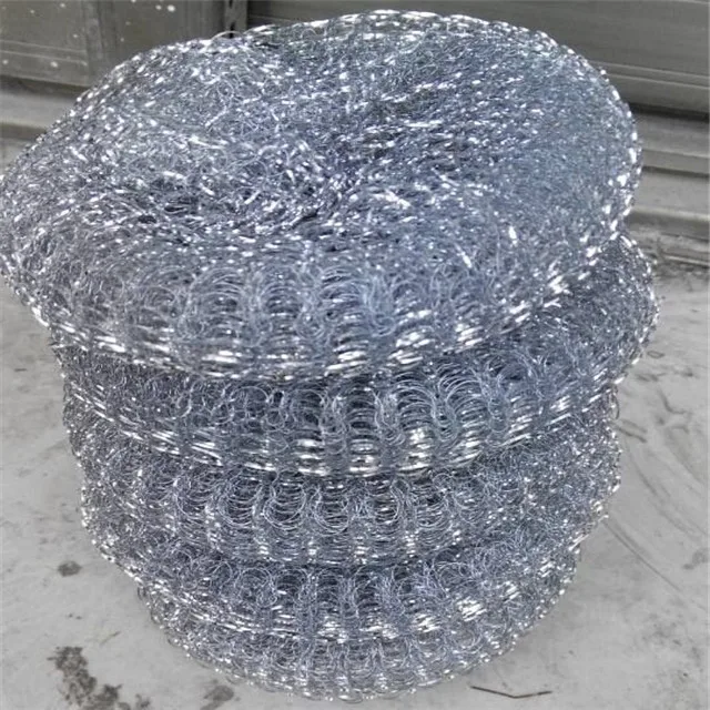 galvanized iron wire scourer four heads mesh knitting scourer making machine mesh scrubber machine