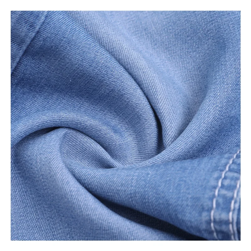 High quality Breathable lyocel jean fabric thin non-stretch 100% tentel 5oz soft denim fabric for jeans
