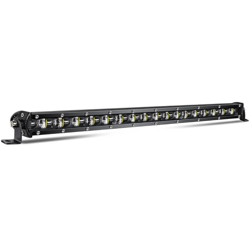 New white yellow single row spot 6d 12v 27.5inch 72w led work light bar off road motorcycle truck